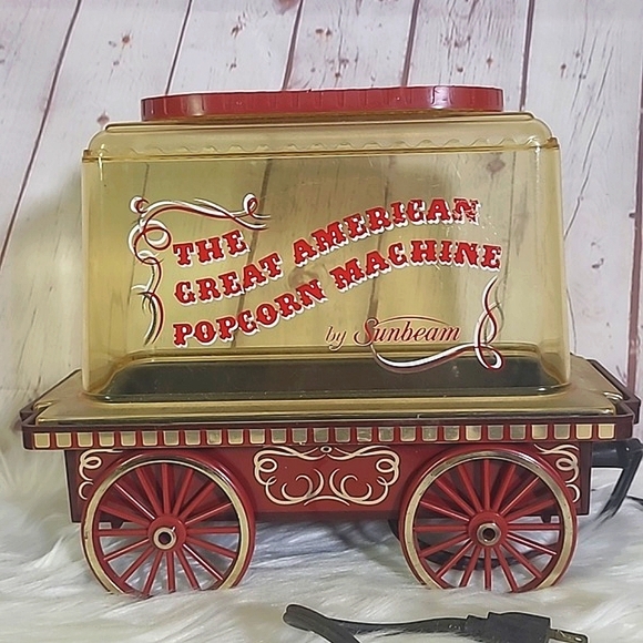Vintage 70s Sunbeam Great American Popcorn Machine Wagon Corn Popper Collectible - Picture 4 of 17